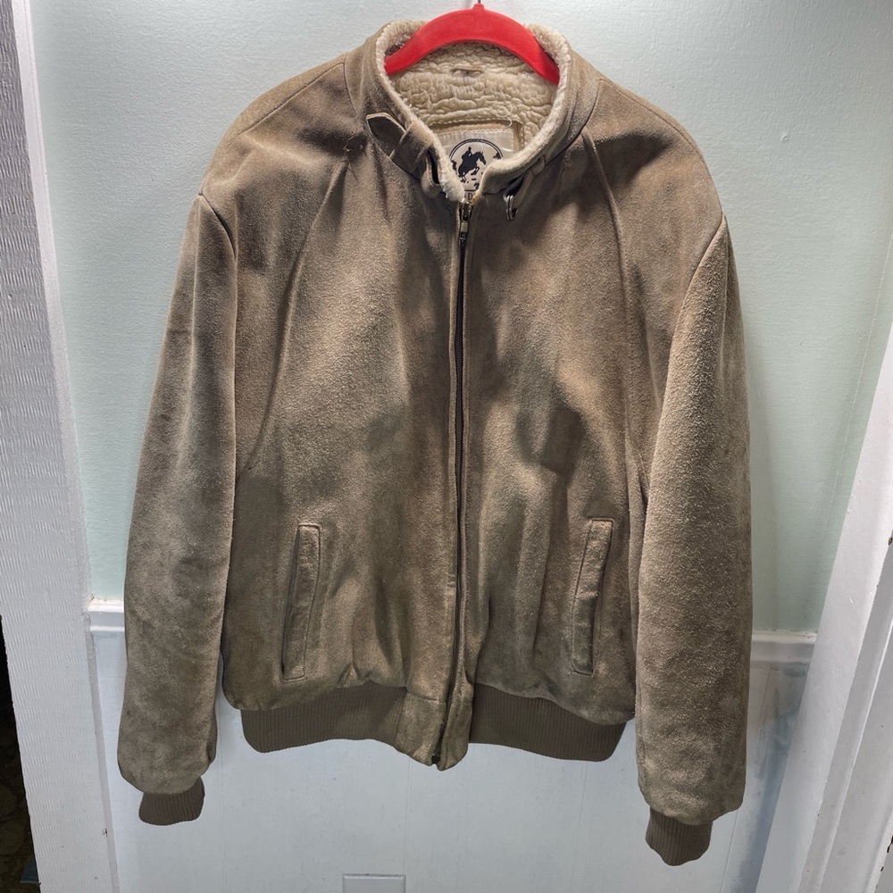 Vintage Saddlery suede bomber jacket